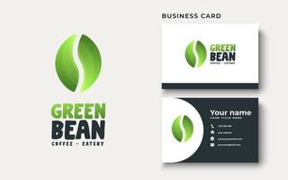 Green Bean Logo Design Inspiration, Vector illustration