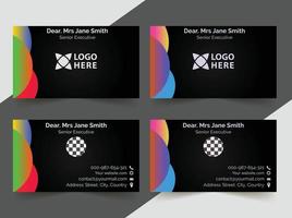 Business Card Template Abstract Design vector