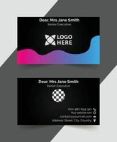 Business Card Template Abstract Design vector