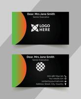 Business Card Template Abstract black Sample Design vector