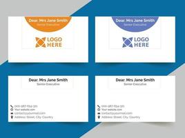 Sample Business Card Template Design vector