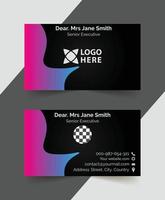 Business Card Template Abstract Design vector