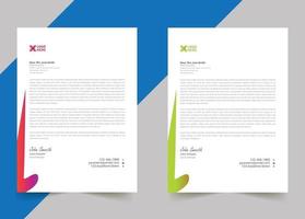 Modern letterhead template design for your business vector