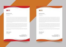 Professional creative letterhead template design for your business vector