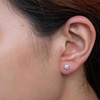 Diamond earrings 9k gold photo