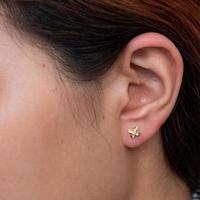Diamond earrings 9k gold photo
