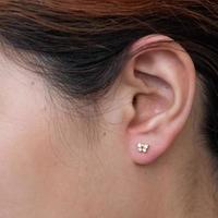 Diamond earrings 9k gold photo