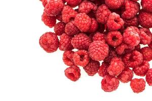 Rasberry fruit on white photo