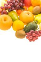 Mixed fruits on white photo