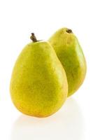 Pear fruit on white photo