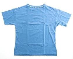 Blue t-shirt on white photo