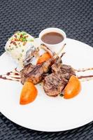 Grilled lamb chop photo