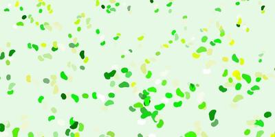 Light green, yellow vector background with random forms.