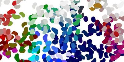 Light multicolor vector backdrop with chaotic shapes.