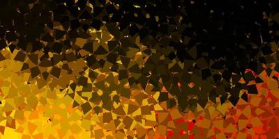 Dark green, yellow vector background with triangles.