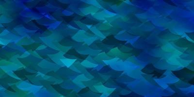 Light BLUE vector pattern with polygonal style with cubes.