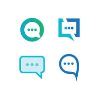 Speech bubble icon Logo vector