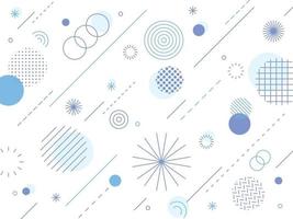 Texture shapes created by thin lines of cool blue color. Simple pattern design template. vector