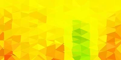 Dark green, yellow vector abstract triangle background.