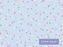 Texture patterns created by small colored triangles. Simple pattern design template. vector