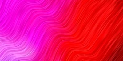 Light Blue, Red vector background with bent lines. Colorful geometric sample with gradient curves. Pattern for ads, commercials.