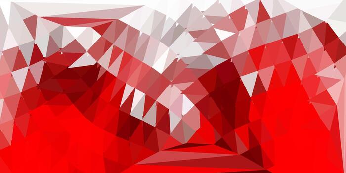 Light red vector poly triangle layout.