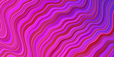 Light Purple, Pink vector background with curved lines.