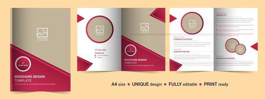 Corporate Bi-fold brochure template, catalog, booklet template and fully editable.