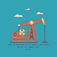 Oil Rig. Vector illustration