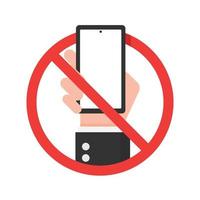 Do Not Use Mobile Phone Sign. Vector illustration