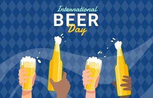 dia internacional de la cerveza vector