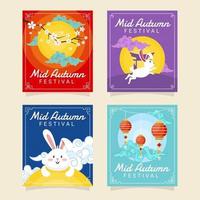 Mid Autumn Festival Card Collection vector