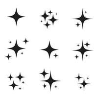 Set of original vector stars sparkle firework, decoration twinkle, shiny flash icon. Vector Illustration