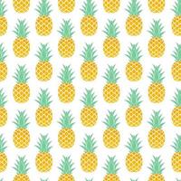 Tropic fruit Pineapple seamless pattern background design. Vector Illustration