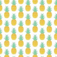 Diseño de fondo de patrones sin fisuras de piña de fruta tropical. ilustración vectorial vector