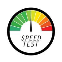 Speed test internet measure icon. Vector Illustration