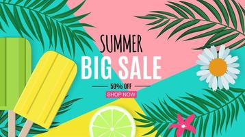 Abstract Summer Sale Background. Vector Illustration