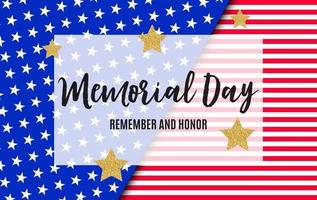 Memorial Day in USA Background Template Vector Illustration