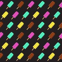 Abstract Summer Seamless Pattern Background with Ice Cream. Vector Illustration