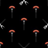 Fried sausage Seamless Pattern Background Vector Illustration EPS10