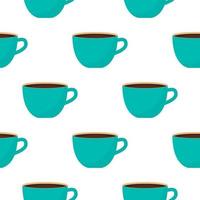 Seamless Pattern Background with Cup of Coffee. Vector Illustration