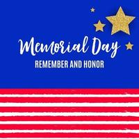 Memorial Day in USA Background Template Vector Illustration