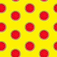 Seamless Pattern Background from Watermelon. Vector Illustration