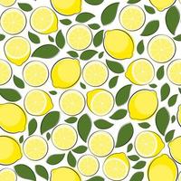 Abstract Lemon Seamless Pattern Background Vector Illustration