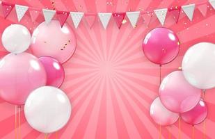 Pink Birthday Banner Vector Art, Icons, and Graphics for Free Download