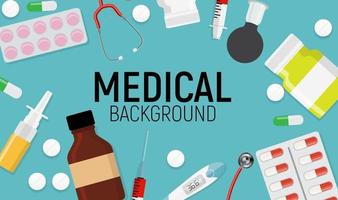 Health Medical  Background with Place for Text. Vector Illustration