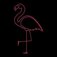 Cute Pink Flamingo Icon Vector Illustration