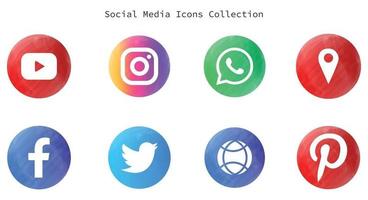 social media logos and icon vector