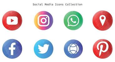 logotipos e íconos de redes sociales vector