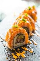 Sushi on table photo